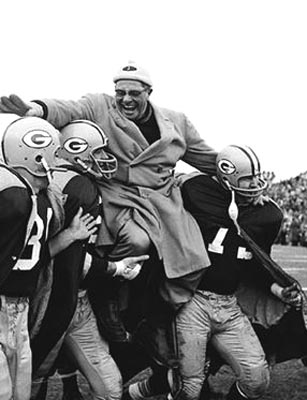 Vince Lombardi Being Carried off Football field
